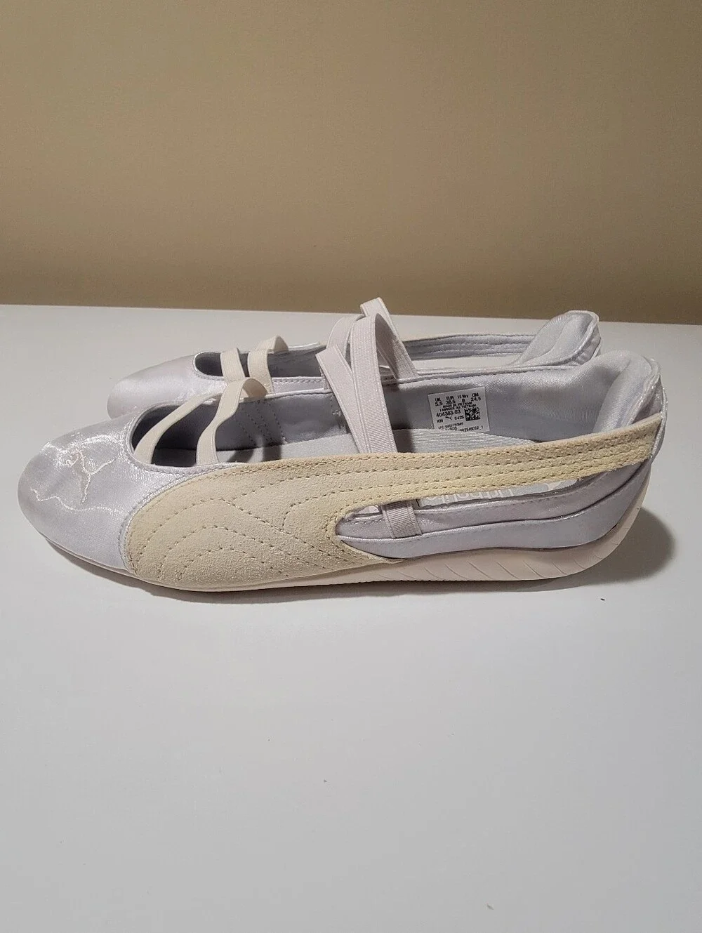Puma Speedcat Silver Mist Ballet Slip-On Sneakers Size 8 READ DESCRIPTION